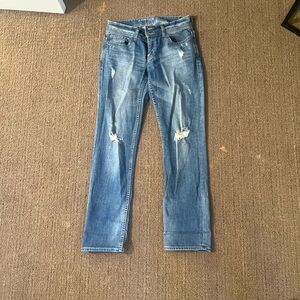Express low rise destroyed boyfriend jeans size 4